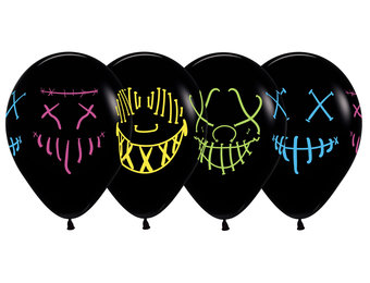 R12 - Masks - Neon Ink - Black 080 - 25 Stuks