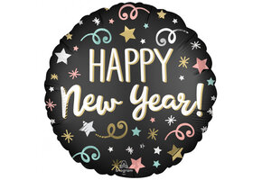 New Year Confetti - Satin Black - 18 inch - Anagram