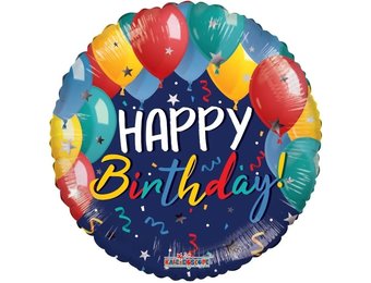 ECO - Birthday Festive Balloons - Blue - K18"