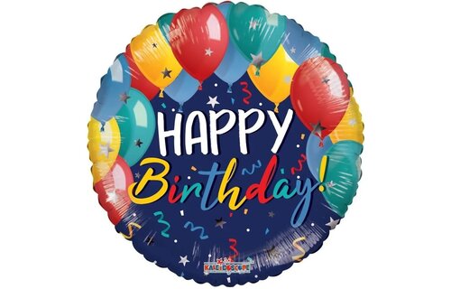 ECO - Birthday Festive Balloons - Blue - K18"