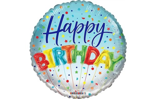 ECO - Birthday Balloons - Ombre Blue/White - K18"