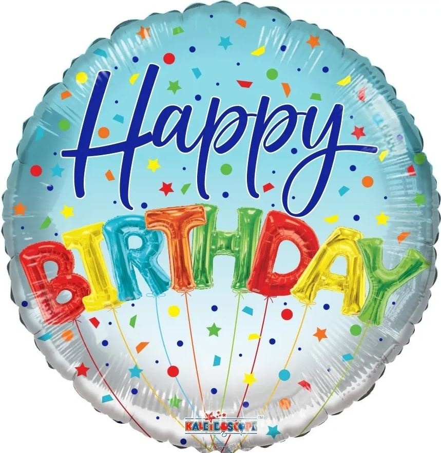 ECO - Birthday Balloons - Ombre Blue/White - K18"