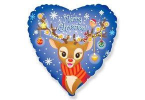 Merry Christmas Reindeer - 18 inch - Flex