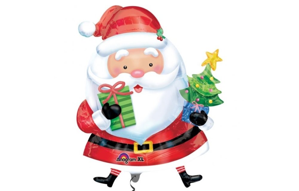 Santa With Tree Supershape - 93cm x 66cm - Anagram