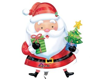 Santa With Tree Supershape - A93cm x 66cm