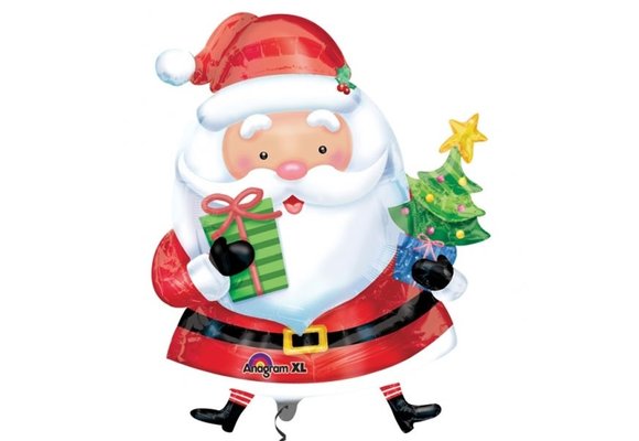 Santa With Tree Supershape - 93cm x 66cm - Anagram
