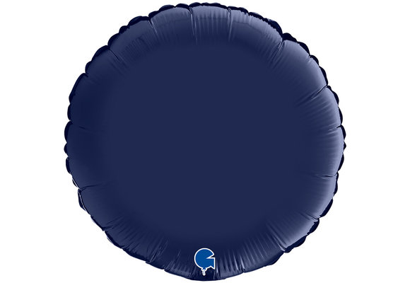 Round - Satin - Navy Blue - 36"/91cm - Grabo