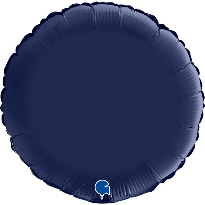 Round - Satin Navy Blue - 36 inch - Grabo