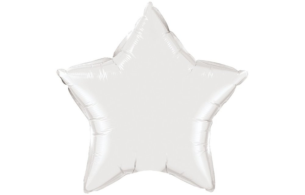 Star - White - 4 inch - 5 stuks - Qualatex