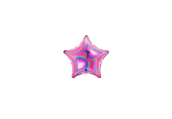 Star - Glitter Fuchsia - GR4"/10cm - 5ct - leeg