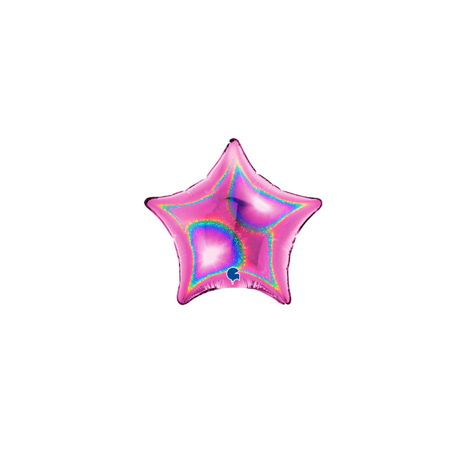 Star - Glitter Fuchsia - GR4"/10cm - 5ct - leeg