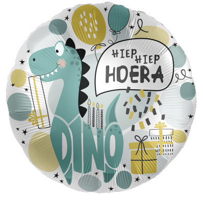 Hiep Hiep Hoera - Dino - 18"/45cm - 2 stuks ***