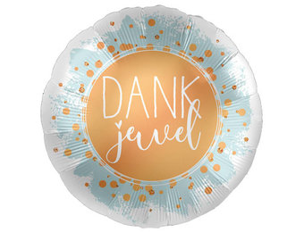 Dankjewel - Blauw en Goud - 18"/45cm - 2 stuks ***