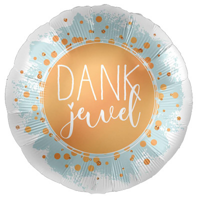 Dankjewel - Blauw en Goud - 18"/45cm - 2 stuks ***