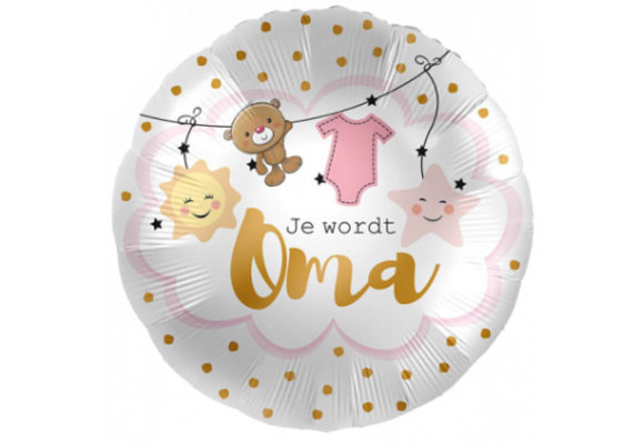Je wordt Oma - 18"/45cm - 2 stuks ***