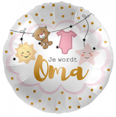 Je wordt Oma - 18"/45cm - 2 stuks ***