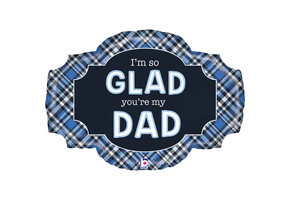Best Dad Ever Plaid - SHAPE - 32 inch - Betallic