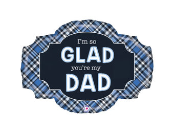 Best Dad Ever Plaid - SHAPE - B32"/81cm
