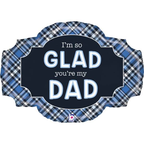 Best Dad Ever Plaid SHAPE - B32"/81cm