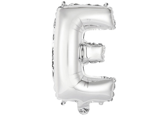 Letter Mini Silver - E - A34cm - zelfsluitend