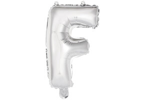 SALE> Letter Mini Silver - F - A34cm - zelfsluitend.