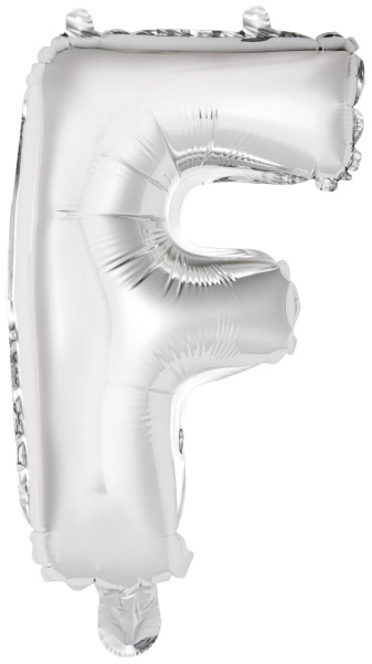 Letter Mini Silver - F - A34cm - zelfsluitend