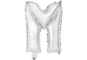 SALE> Letter Mini Silver - M - A34cm - zelfsluitend.