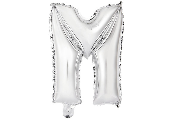 SALE> Letter Mini Silver - M - A34cm - zelfsluitend.