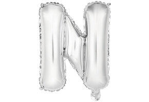 Letter Mini Silver - N - A34cm - zelfsluitend