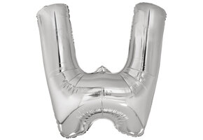 Letter Mini Silver - W - A34cm - zelfsluitend