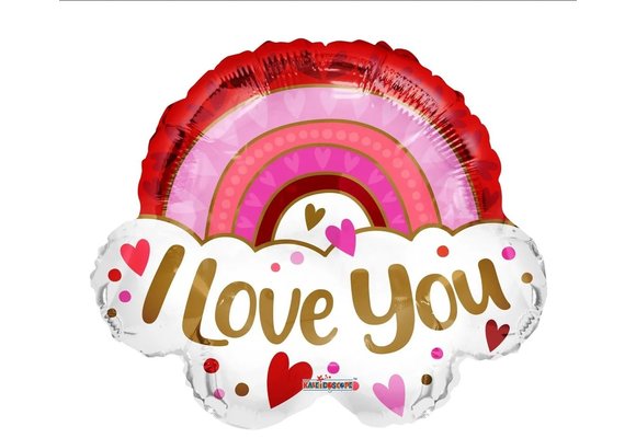 SALE > I Love You Cloud & Pink Rainbow- 28 inch-Kaleidoscope