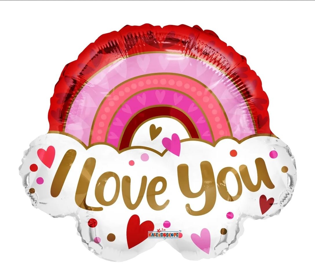 I Love You Cloud & Pink Rainbow - K28"