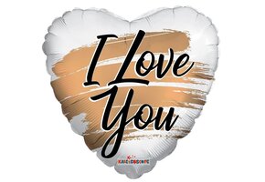SALE > ECO - Heart - I Love You Gold Brush strokes - K18"