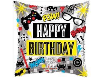 Pillow - Birthday Computer Games - K18"