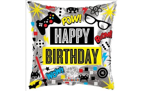 Pillow - Birthday Computer Games - 18 inch - Kaleidoscope