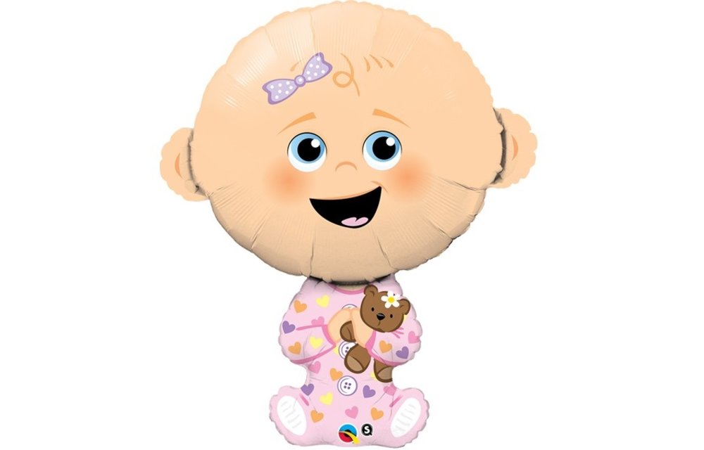 MICROFOIL - Baby Girl - 14 inch - Qualatex - Airfilled