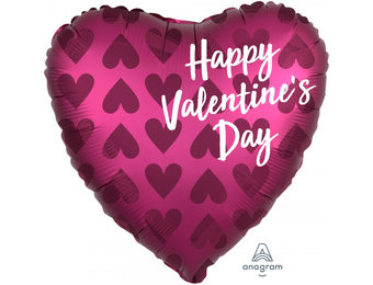 Heart - Valentine's Day - Satin Pomegranate - A18"/45cm