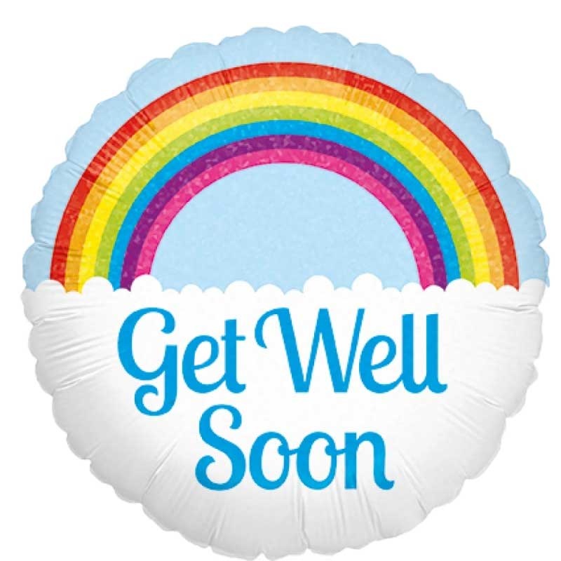 MICRO - Get Well Soon Rainbow - 9inch - Betallic - Airfilled