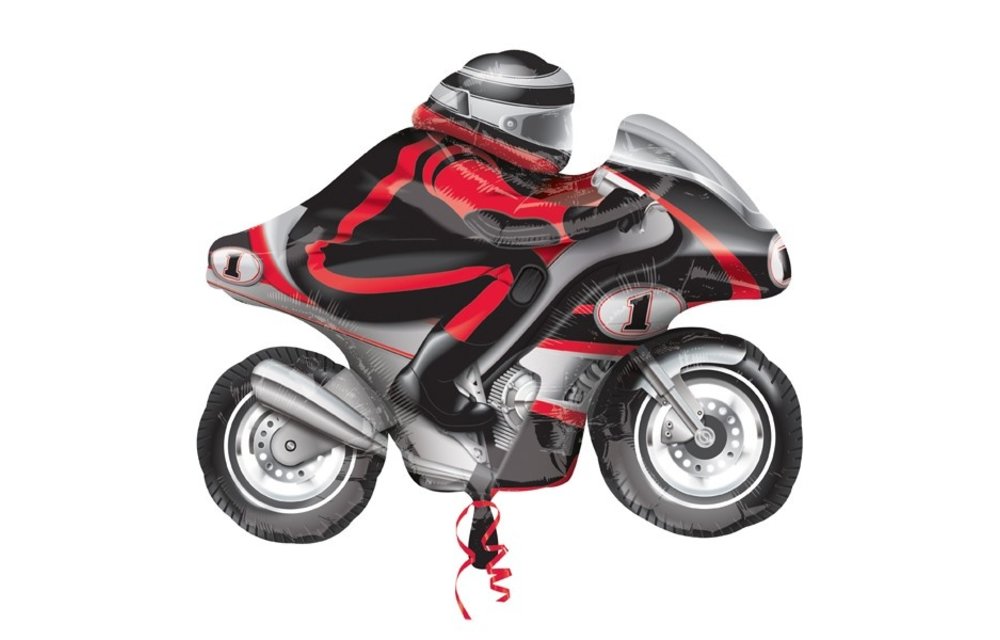 Motorcycle - Sport Silver/Red/Black - 24 inch-Street Treats