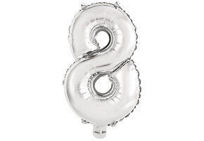 Cijfer Mini Silver - 8 - A34cm