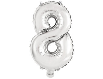 Cijfer Mini Silver - 8 - A34cm