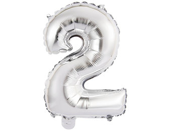 Cijfer Mini Silver - 2 - A34cm - zelfsluitend