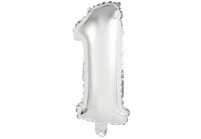 Cijfer Mini Silver - 1 - A34cm - zelfsluitend