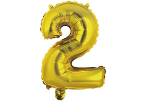 Cijfer Mini Gold - 2 - 34cm - Anagram