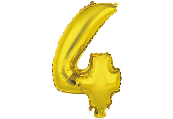 Cijfer Mini Gold - 4 - 34cm - Anagram