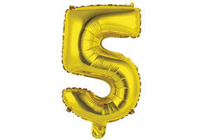 Cijfer Mini Gold - 5 - 34cm - Anagram