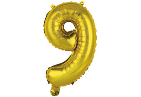 Cijfer Mini Gold - 9 - 34cm - Anagram