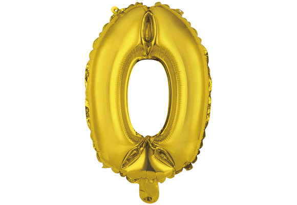 Cijfer Mini Gold - 0 - 34cm - Anagram