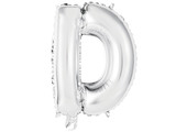 Letter Mini Silver - D - A34cm - zelfsluitend