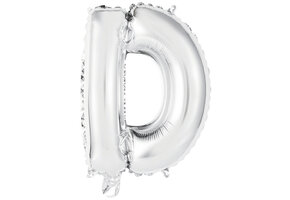 SALE> Letter Mini Silver - D - A34cm - zelfsluitend.